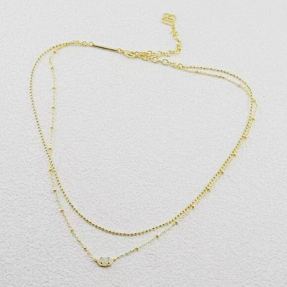 Kendra Scott Double-layered agate crystal necklace - Picture 2 of 5